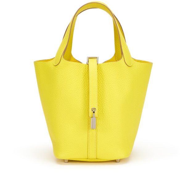 Hermes Lime Clemence Picotin Lock 18 Palladium Hardware