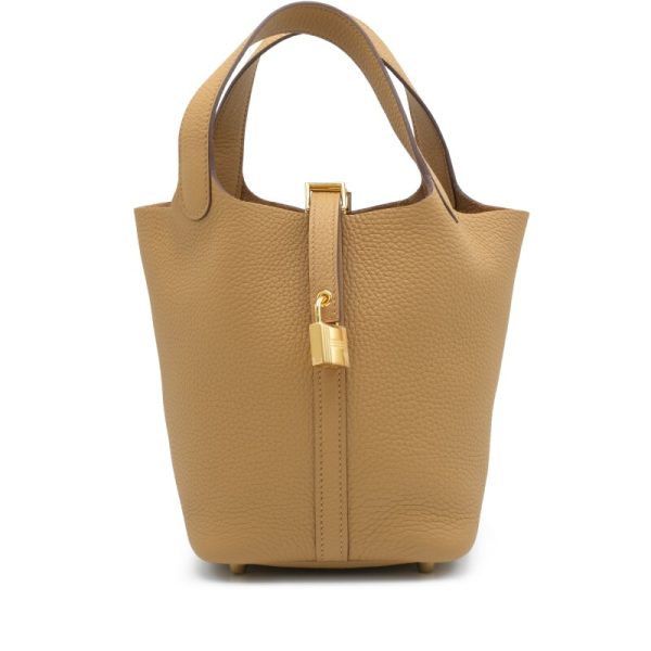 Hermes Biscuit Clemence Picotin Lock 18 Gold Hardware