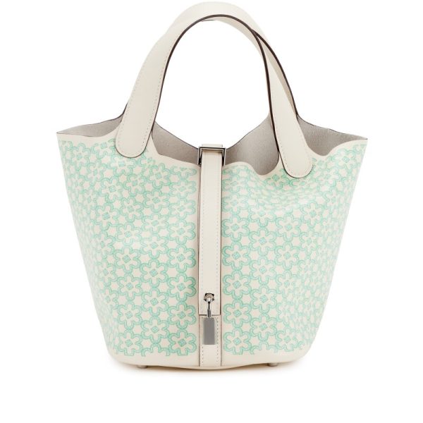 Hermes Nata Lucky Daisy Swift Picotin Lock 18 Palladium Hardware