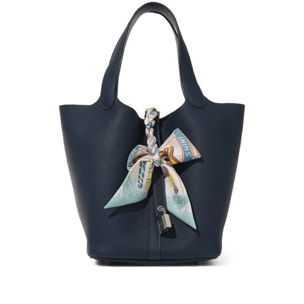 Hermes Bleu de Prusse Clemence Picotin Lock 22 Palladium Hardware