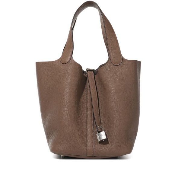 Hermes Beige de Weimar Clemence Picotin Lock 22 Palladium Hardware