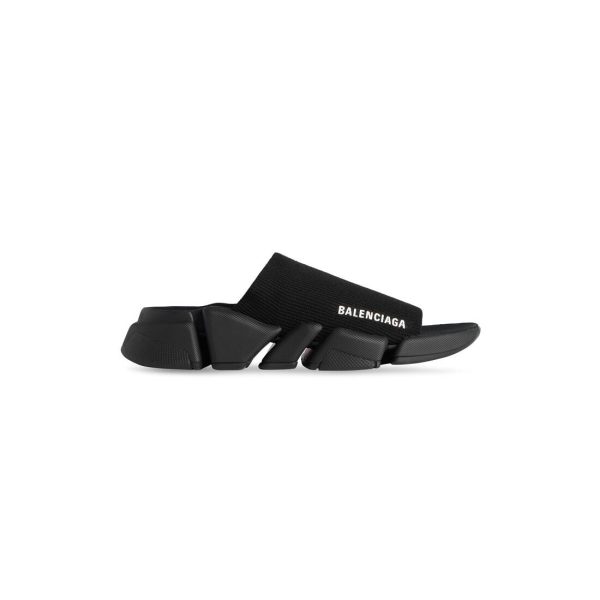 Womens Speed 2.0 Recycled Knit Slide Sandal in Black