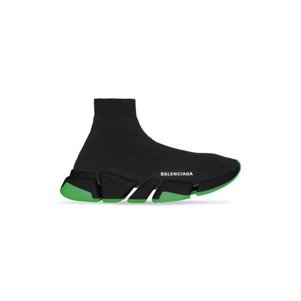 Mens Speed 2.0 Clear Sole Recycled Knit Sneaker  in Black