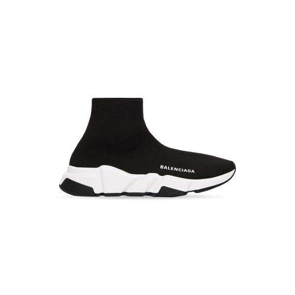 Mens Speed Recycled Knit Sneaker in Black/white