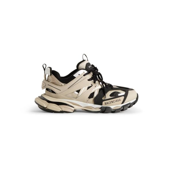 Mens Track Sneaker  in Beige/black