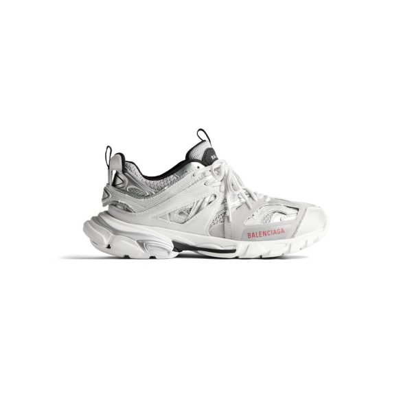 Mens Track Sneaker in Silver/white/black