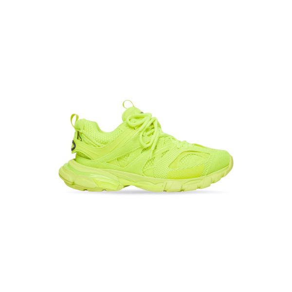 Mens Track Sneaker In Full Mesh in Fluo Yellow