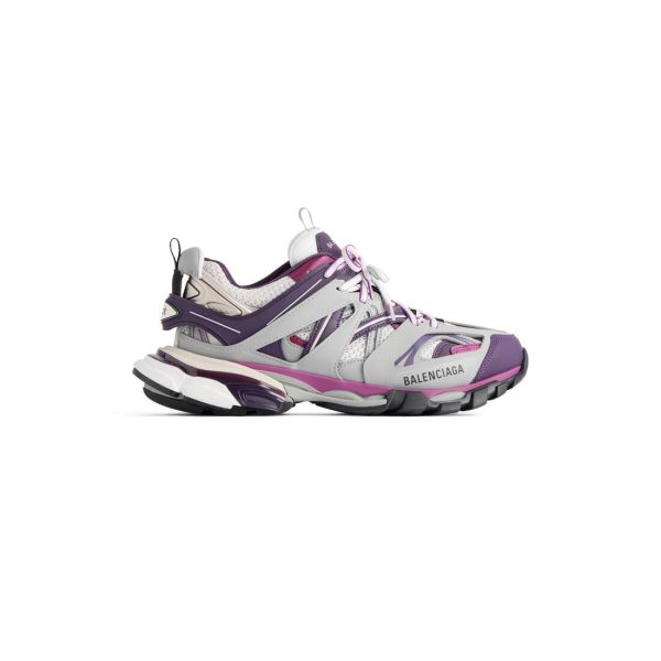 Womens Track Sneaker in Grey/purple