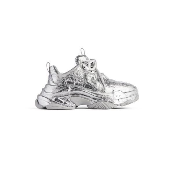 Mens Triple S Sneaker  in Silver