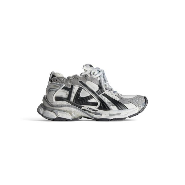 Mens Runner Sneaker in Grey/white/black