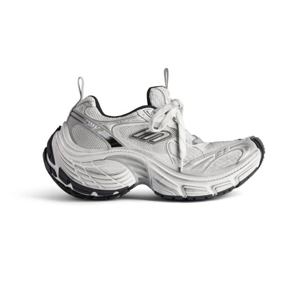 Mens 10xl Sneaker in White/black/gris