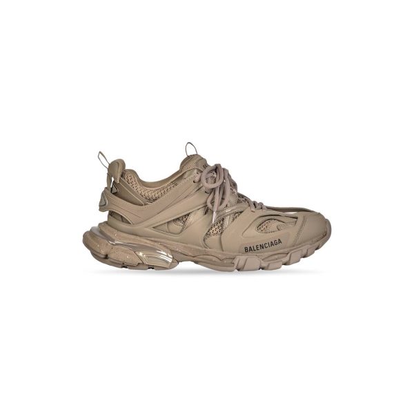Womens Track Sneaker Recycled Sole in Beige