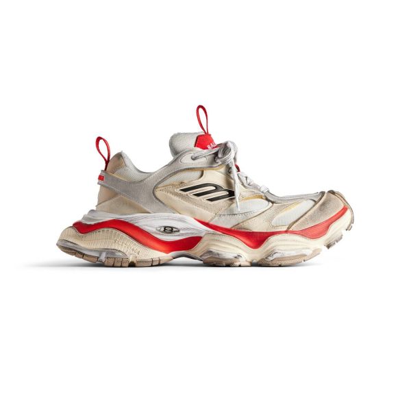 Mens Cargo Sneaker  in Beige/grey/red