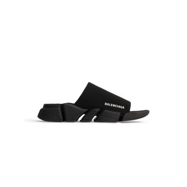 Mens Speed 2.0 Recycled Knit Slide Sandal in Black