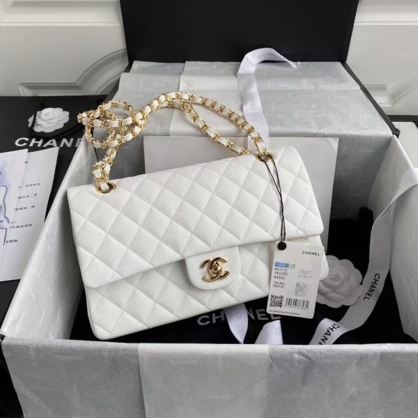 Chanel Classic 11.12 Handbag Caviar Gold Hardware