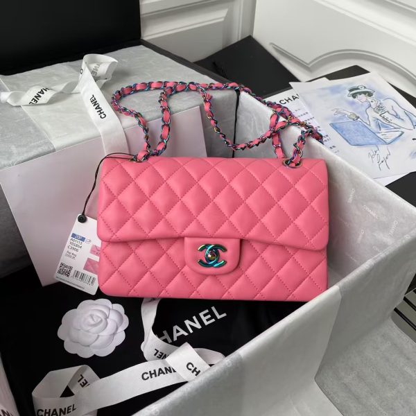 Chanel Small Classic Handbag Gradient Metal