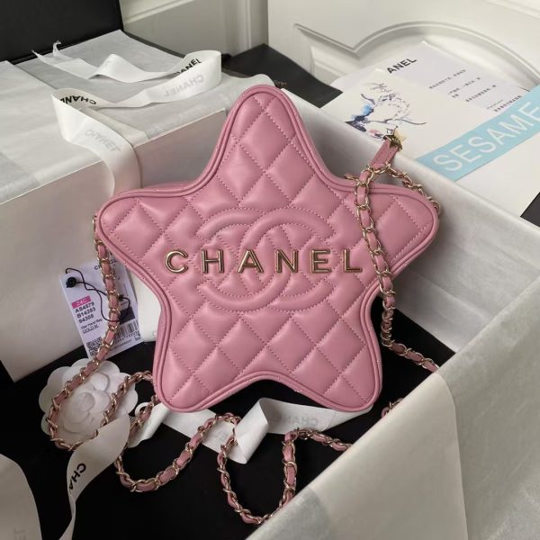 Chanel 24C AS4579 Star Bag Pink Lambskin Light Gold Hardware