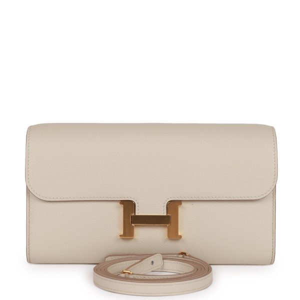 Hermes Constance Wallet To Go Beton Evercolor Gold Hardware