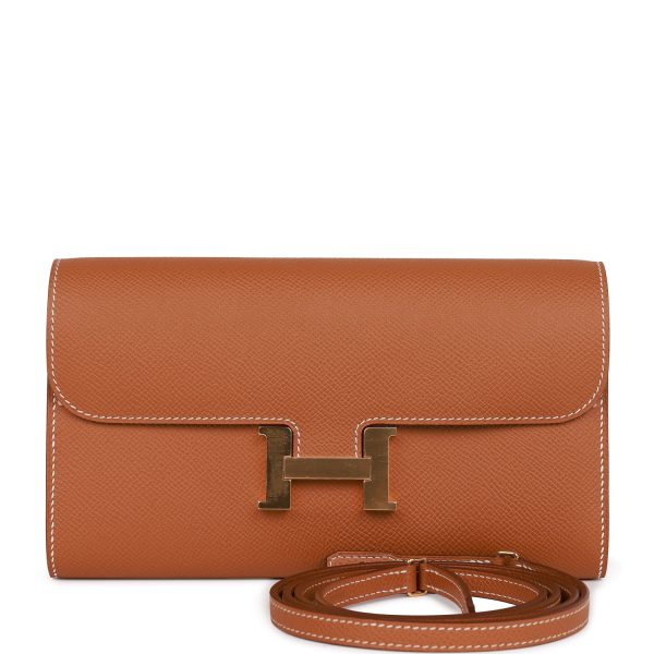 Hermes Constance Wallet To Go Gold Epsom Gold Hardware
