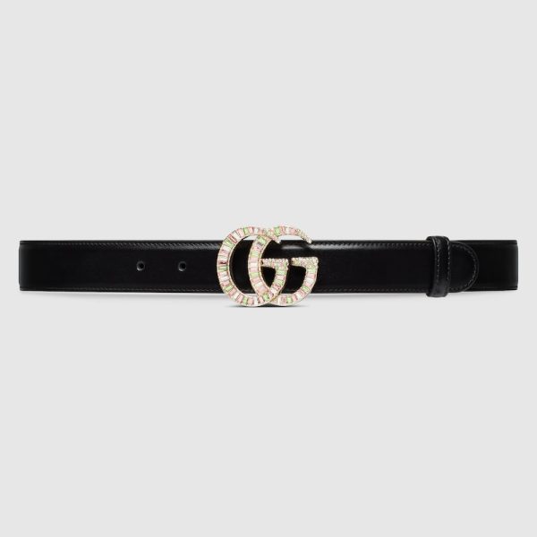 GG Marmont belt with crystal buckle