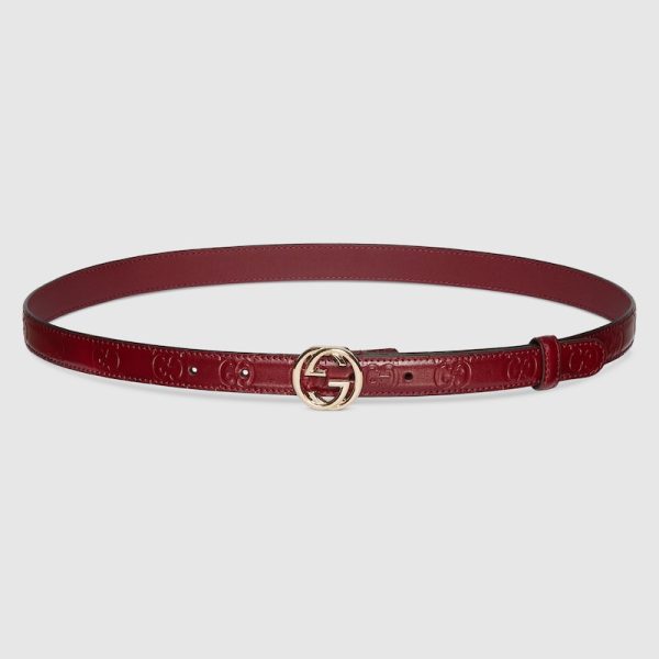 Belt with Interlocking G buckle