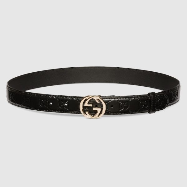 Belt with Interlocking G buckle