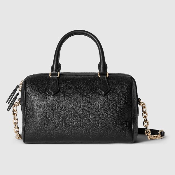 GG Emblem Small Top Handle Bag