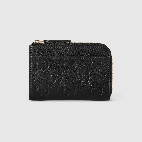 GG Emblem Zip Card Case