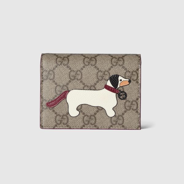 GG Mini Wallet With Dog Detail