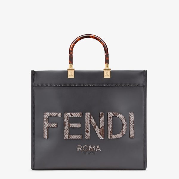 Fendi Sunshine Medium Snakeskin Shopping Bag