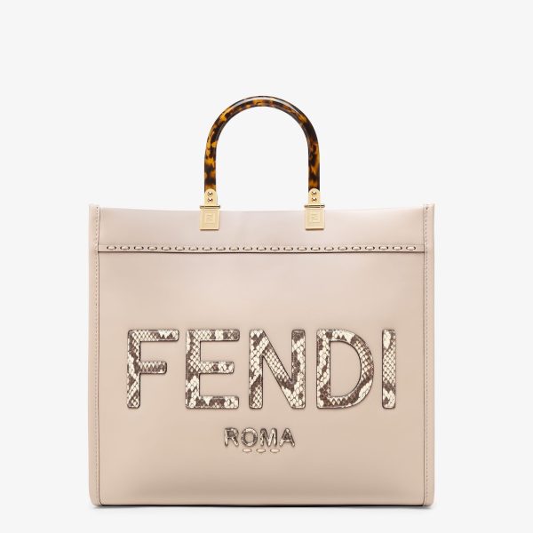 Fendi Sunshine Medium Snakeskin Shopping Bag
