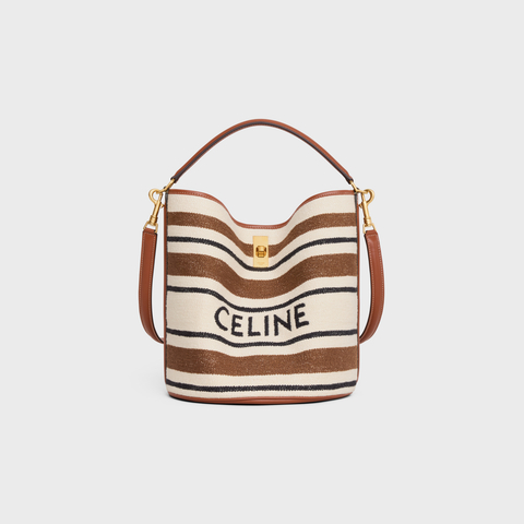 BUCKET 16 BAG IN STRIPED TEXTILE WITH CELINE JACQUARD MULTICOLOR
