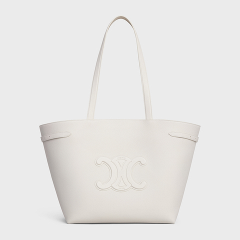 MEDIUM CABAS ANA?S CUIR TRIOMPHE IN GRAINED CALFSKIN RICE