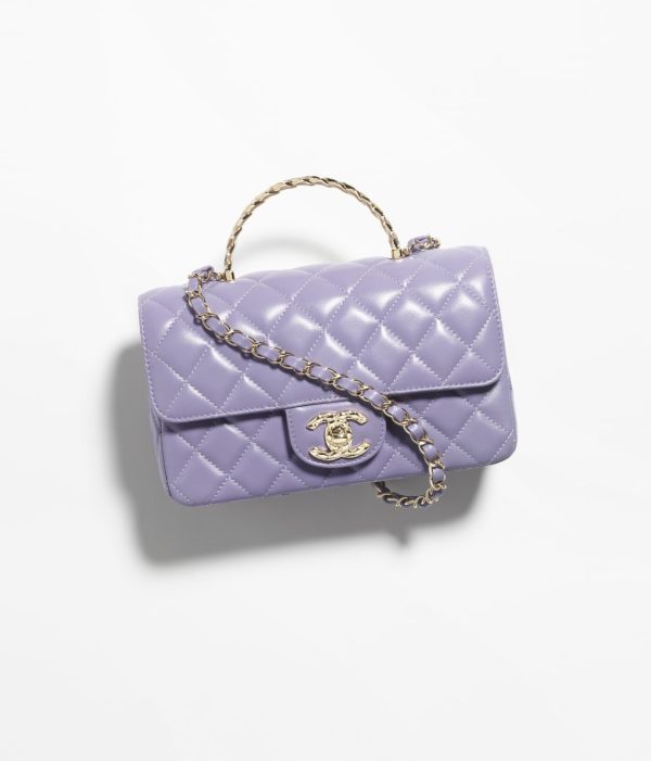 CHANEL MINI FLAP BAG WITH TOP HANDLE