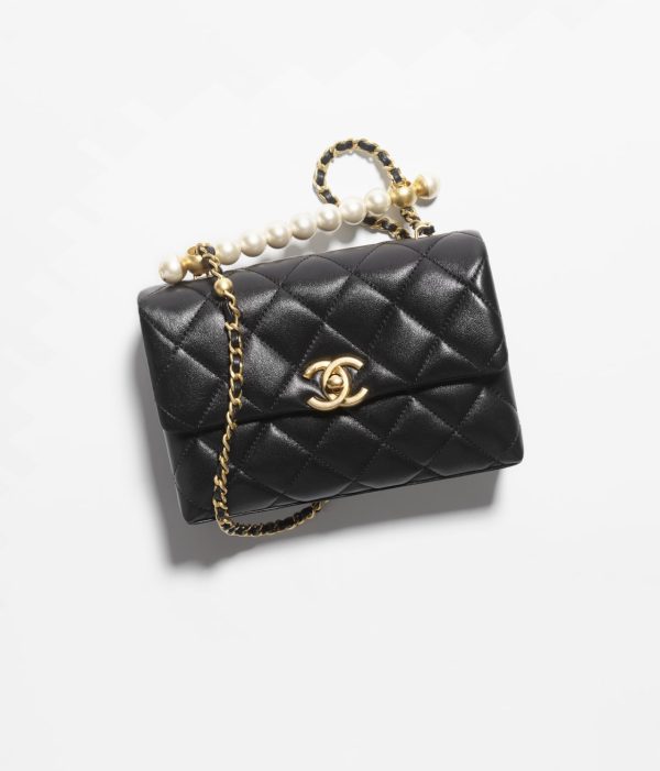 CHANEL MINI FLAP BAG WITH TOP HANDLE