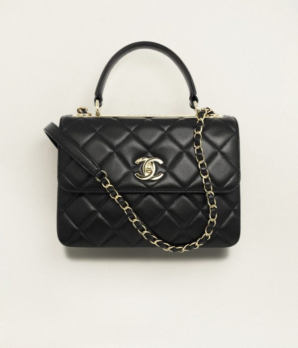 CHANEL FLAP BAG WITH TOP HANDLE