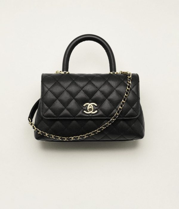 CHANEL FLAP BAG WITH TOP HANDLE