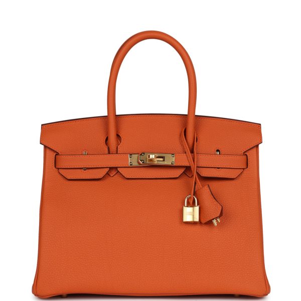 Hermes Birkin 30 Orange Togo Gold Hardware