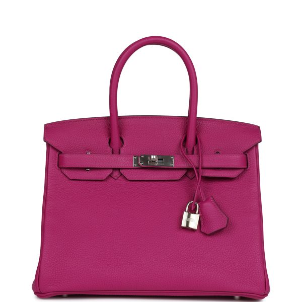 Hermes Birkin 30 Rose Pourpre Togo Palladium Hardware