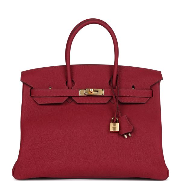Hermes Birkin 35 Rubis Togo Gold Hardware
