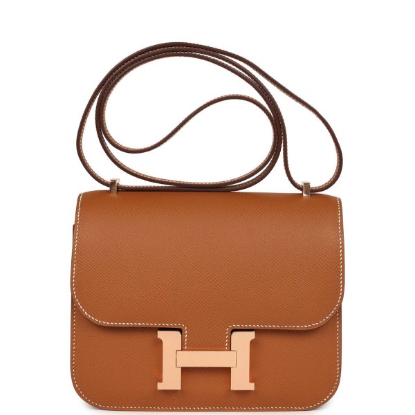 Hermes Constance 18 Gold Epsom Rose Gold Hardware