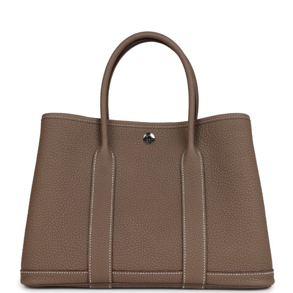 Hermes Garden Party 30 Etoupe Negonda Palladium Hardware