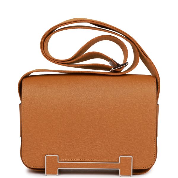 Hermes Geta Caramel Chevre Palladium Hardware
