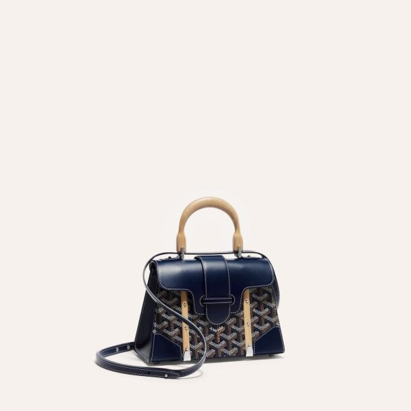 Goyard Saigon Structured Mini Bag Navy Blue
