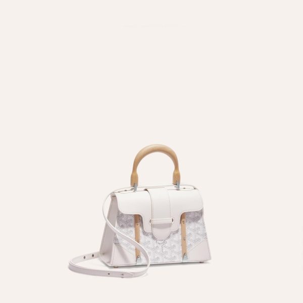 Goyard Saigon Structured Mini Bag White