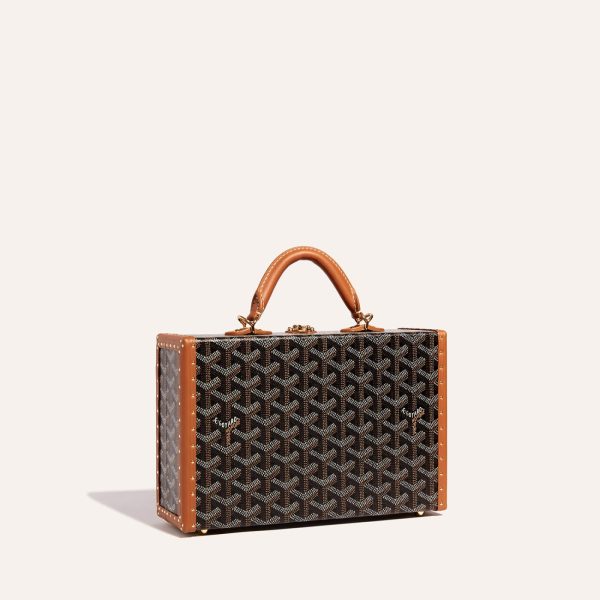 Goyard Grand H?tel Trunk Bag Black & Tan