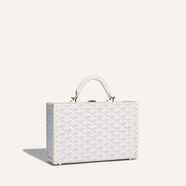 Goyard Grand H?tel Trunk Bag White