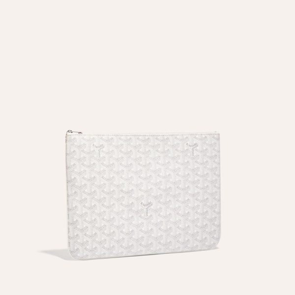 Goyard Senat MM Pouch White