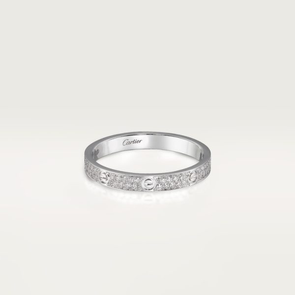 LOVE ring, mini model, paved