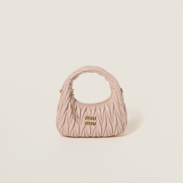Wander matelassé nappa leather hobo bag
